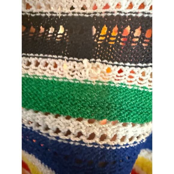 J. Crew rainbow stripe ruffle strap knit tank Size M - Picture 6 of 11